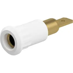 4 mm socket, plug-in connection, mounting Ø 8.2 mm, white, 64.3010-29