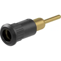 4 mm socket, round plug connection, mounting Ø 8.2 mm, black, 64.3012-21