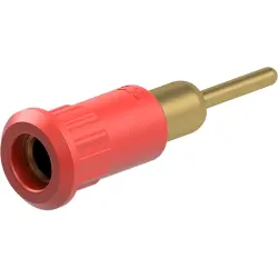 4 mm socket, round plug connection, mounting Ø 8.2 mm, red, 64.3012-22