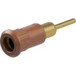 4 mm socket, round plug connection, mounting Ø 8.2 mm, brown, 64.3012-27