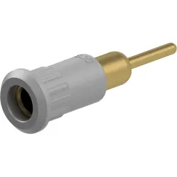 4 mm socket, round plug connection, mounting Ø 8.2 mm, gray, 64.3012-28