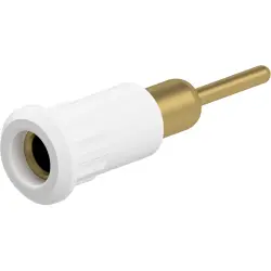 4 mm socket, round plug connection, mounting Ø 8.2 mm, white, 64.3012-29