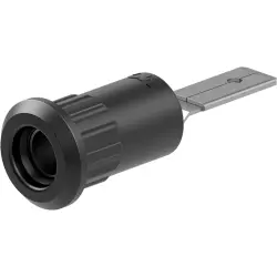 4 mm socket, plug-in connection, mounting Ø 8.2 mm, black, 64.3013-21