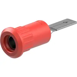 4 mm socket, plug-in connection, mounting Ø 8.2 mm, red, 64.3013-22