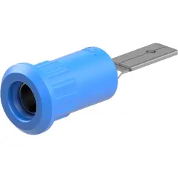 4 mm socket, plug-in connection, mounting Ø 8.2 mm, blue, 64.3013-23