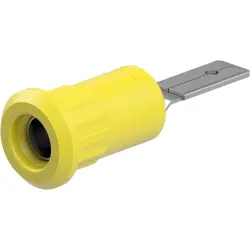 4 mm socket, plug-in connection, mounting Ø 8.2 mm, yellow, 64.3013-24