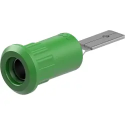 4 mm socket, plug-in connection, mounting Ø 8.2 mm, green, 64.3013-25