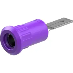 4 mm socket, plug-in connection, mounting Ø 8.2 mm, purple, 64.3013-26