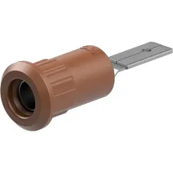 4 mm socket, plug-in connection, mounting Ø 8.2 mm, brown, 64.3013-27