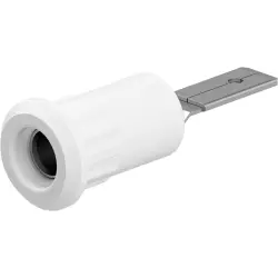4 mm socket, plug-in connection, mounting Ø 8.2 mm, white, 64.3013-29
