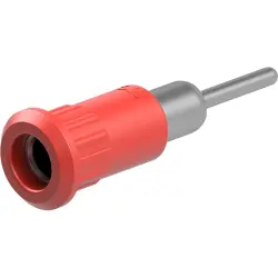 4 mm socket, round plug connection, mounting Ø 8.2 mm, red, 64.3011-22