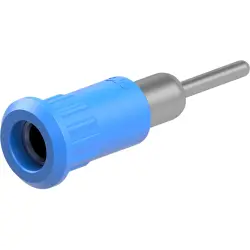 4 mm socket, round plug connection, mounting Ø 8.2 mm, blue, 64.3011-23