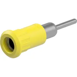4 mm socket, round plug connection, mounting Ø 8.2 mm, yellow, 64.3011-24