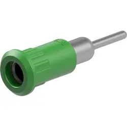 4 mm socket, round plug connection, mounting Ø 8.2 mm, green, 64.3011-25
