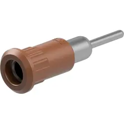 4 mm socket, round plug connection, mounting Ø 8.2 mm, brown, 64.3011-27