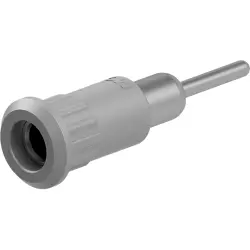 4 mm socket, round plug connection, mounting Ø 8.2 mm, gray, 64.3011-28