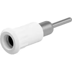 4 mm socket, round plug connection, mounting Ø 8.2 mm, white, 64.3011-29