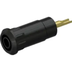 2 mm panel socket, round plug connection, mounting Ø 10.5 mm, blue, 65.3331-23
