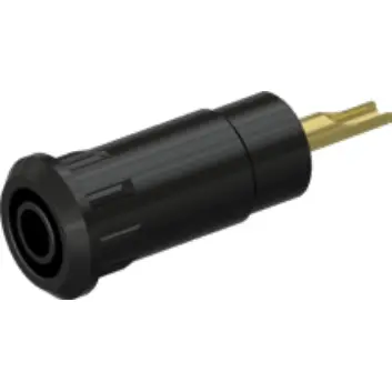 2 mm panel socket, round plug connection, mounting Ø 10.5 mm, blue, 65.3331-23 - 1