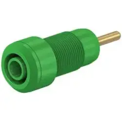 2 mm panel socket, round plug connection, mounting Ø 10.5 mm, green, 65.3304-25