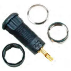 2 mm panel socket, solder connection, mounting Ø 10.5 mm, black, 65.3332-21