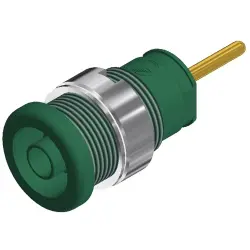 4 mm panel socket, solder connection, mounting Ø 12.2 mm, CAT III, green, 972359104