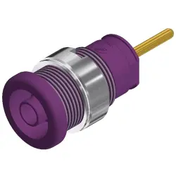 4 mm panel socket, solder connection, mounting Ø 12.2 mm, CAT III, purple, 972359109