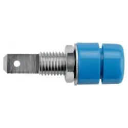 4 mm panel socket, flat plug connection, blue, IBU 5568 AU / BL