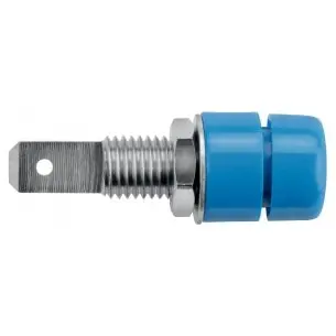 4 mm panel socket, flat plug connection, green, IBU 5568 AU / GN - 1
