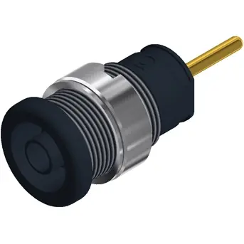 4 mm panel socket, screw connection, mounting Ø 12.2 mm, CAT III, blue, 972359102 - 1