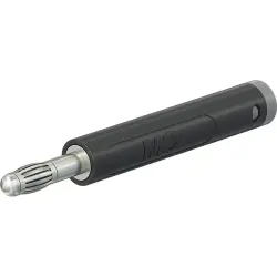 4 mm plug, solder connection, 2.5 mm², black, 64.2050-21