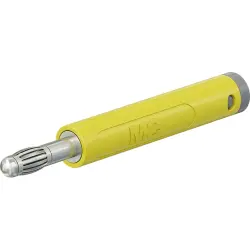 4 mm plug, solder connection, 2.5 mm², yellow, 64.2050-24