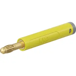 4 mm plug, solder connection, 2.5 mm², yellow, 64.2051-24