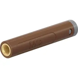 4 mm socket, crimp connection, 1.0 mm², mounting Ø 8 mm, brown, 64.2063-27