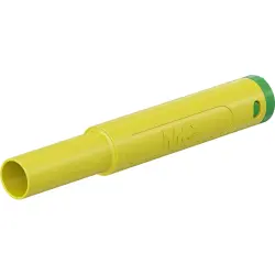 4 mm plug, crimp connection, 2.5 mm², CAT II, CAT III, yellow/green, 66.2046-20