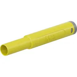 4 mm plug, crimp connection, 2.5 mm², CAT II, CAT III, yellow, 66.2046-24