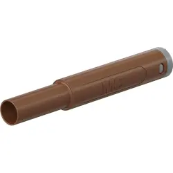4 mm plug, crimp connection, 2.5 mm², CAT II, CAT III, brown, 66.2046-27