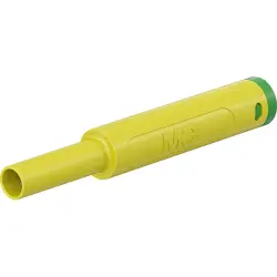 4 mm socket, solder connection, 2.5 mm², mounting Ø 9.6 mm, CAT II, CAT III, yellow/green, 66.2050-20