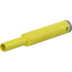 4 mm socket, solder connection, 2.5 mm², mounting Ø 9.6 mm, CAT II, CAT III, yellow, 66.2050-24