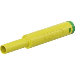 4 mm jack, crimp connection, 1.0 mm², CAT II, CAT III, yellow/green, 66.2052-20