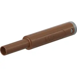 4 mm jack, crimp connection, 1.0 mm², CAT II, CAT III, brown, 66.2052-27