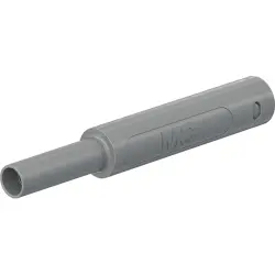 4 mm jack, crimp connection, 1.0 mm², CAT II, CAT III, gray, 66.2052-28