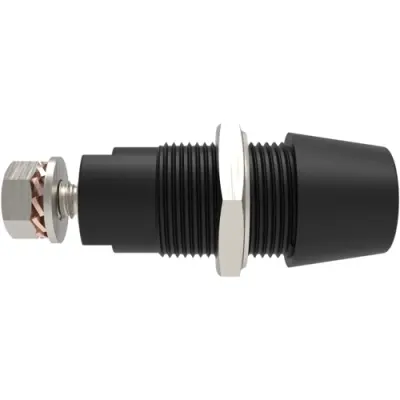 4 mm surface mount socket, screw connection, CAT III, CAT IV, black, SAB 9430 NI / SW - 1