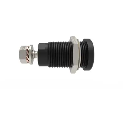 4 mm panel socket, screw connection, CAT III, CAT IV, blue, SEB 9424 NI / BL - 1