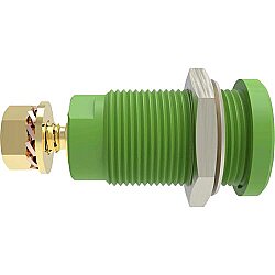 4 mm panel socket, screw connection, CAT III, CAT IV, green, SEB 9424 AU / GN