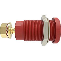 4 mm panel socket, screw connection, CAT III, CAT IV, red, SEB 9424 AU / RT