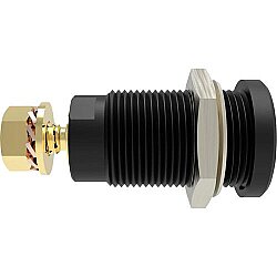 4 mm panel socket, screw connection, CAT III, CAT IV, black, SEB 9424 AU / SW