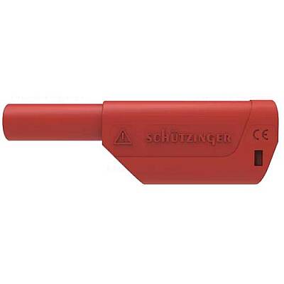 4 mm plug, solder connection, 2.5 mm², CAT II, red, SFK 8500 L AU / AS / RT - 1