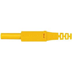 4 mm jack, solder connection, 2.5 mm², CAT II, yellow, SKU 30 L NI / OK / GE
