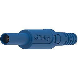 4 mm jack, solder connection, 2.5 mm², CAT II, blue, SKU 30 L NI / OK / BL (1)